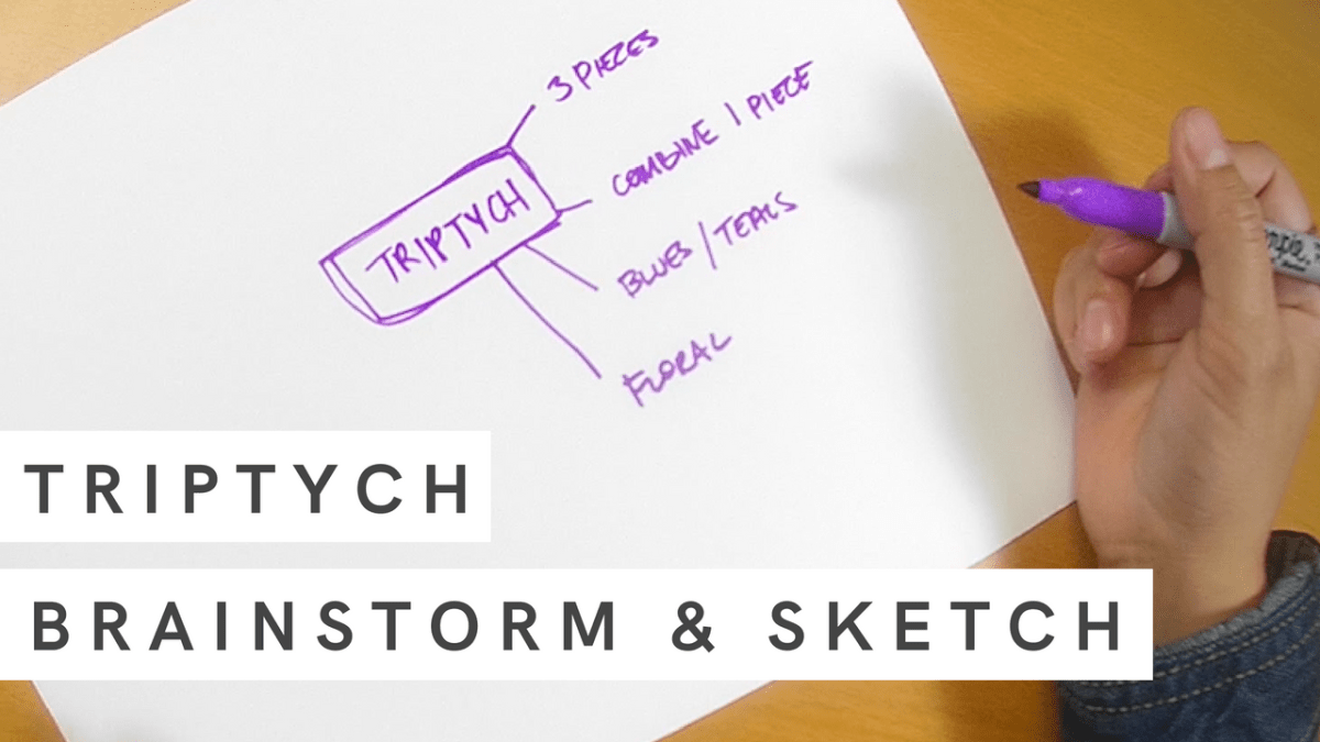 My Process, Brainstorming and Sketches | Triptych Acrylic Painting ...